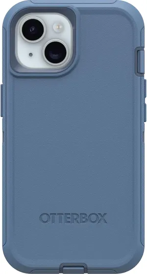 OtterBox IPhone 15 Defender Series Case - BABY BLUE JEANS (Blue), Screenless, Rugged & Durable, with Port Protection, Includes Holster Clip kickstand