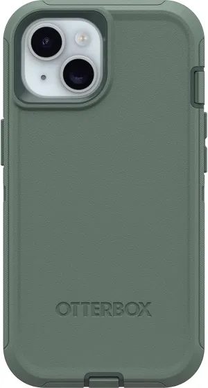 OtterBox iPhone 15, iPhone 14, and iPhone 13 Defender Series Case - FOREST RANGER (Green), Screenless, Rugged & Durable, with Port Protection, Includes Holster Clip Kickstand