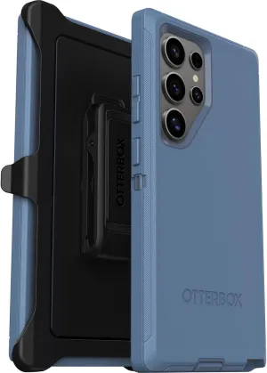 OtterBox Samsung Galaxy S24 Ultra Defender Series Case - Baby Blue Jeans, Rugged & Durable, with Port Protection, Includes Holster Clip Kickstand