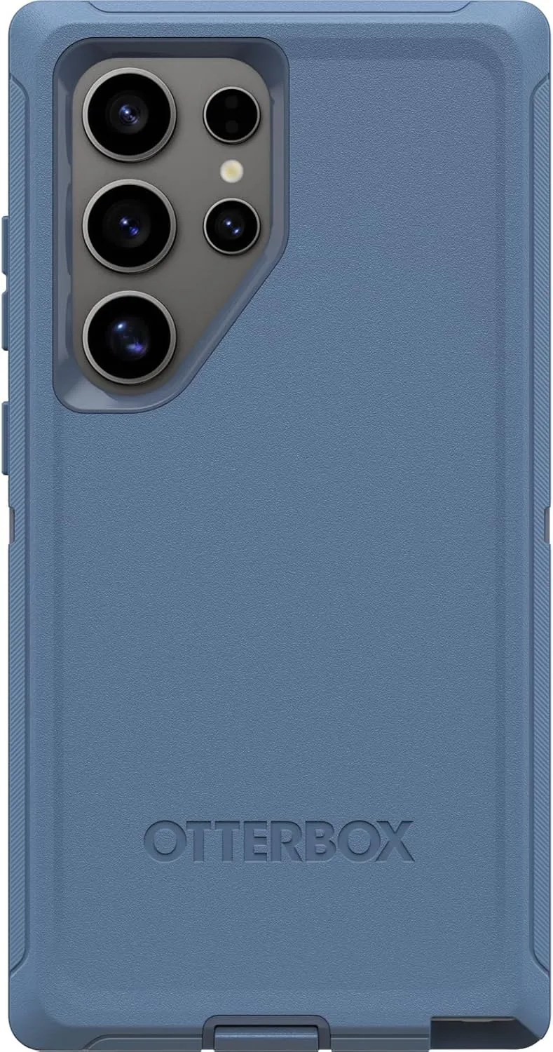 OtterBox Samsung Galaxy S24 Ultra Defender Series Case - Baby Blue Jeans, Rugged & Durable, with Port Protection, Includes Holster Clip Kickstand