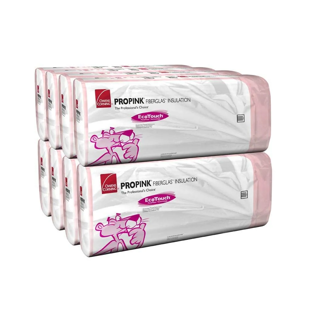 Owens Corning Kraft Faced 23 by 48 High Density Cathedral R38 Attic Pink Fiberglass Batt Insulation