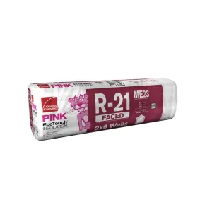 Owens Corning R-21 Faced 15 by 93 Fiberglass Batt Insulation Fits 2x6 Floor or Walls a Total of 10 Bags and Square Footage of 775 FT