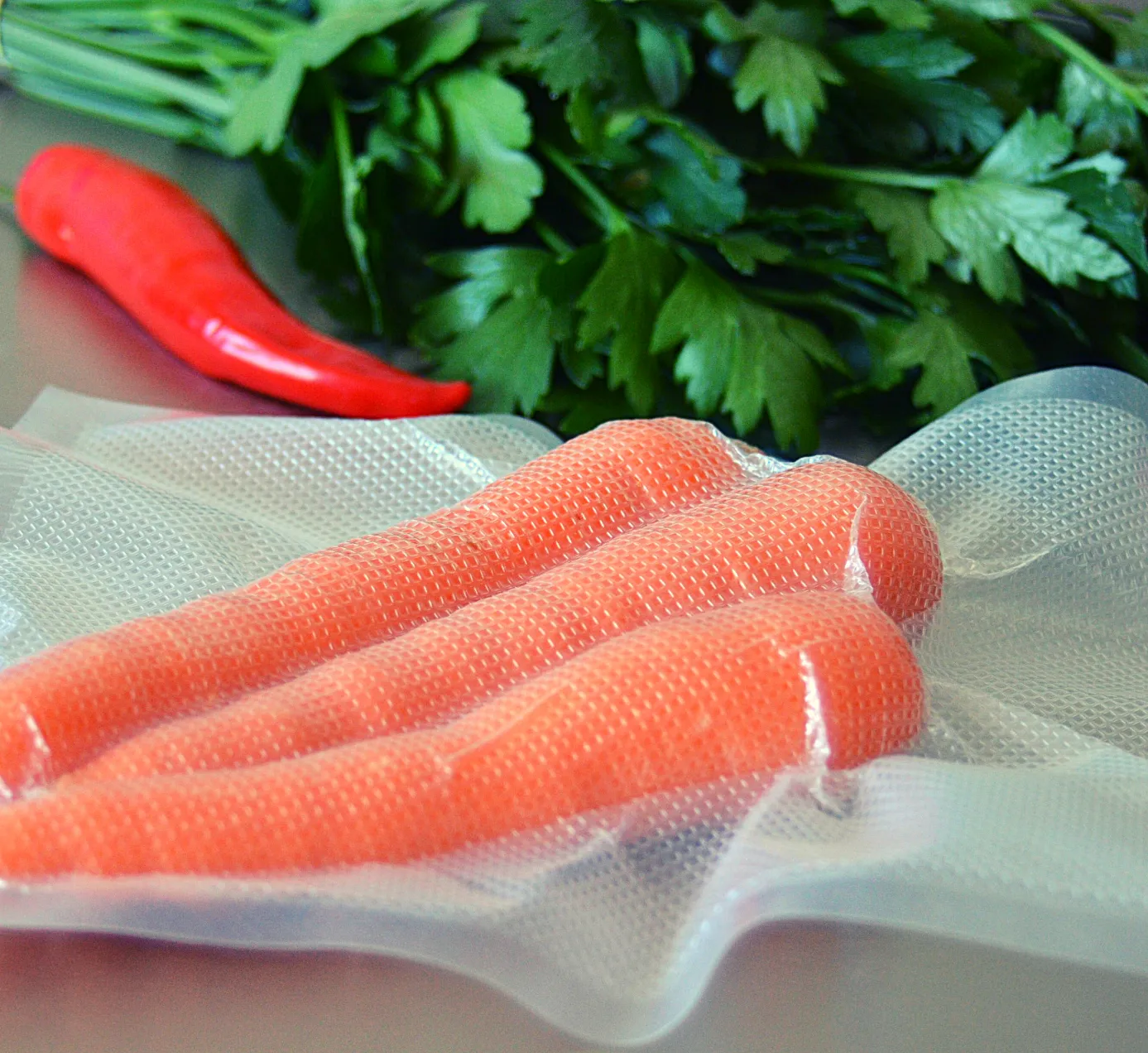 Pac Food Embossed Micron Channel Vacuum Sealer Bags (16.5cm x 25cm - 100 Bags)