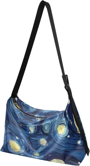 Painting Seashells Shoulder Bag Leather Large Capacity Crossbody Bags Purse Zipper Closure