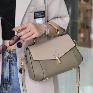 Patchwork Shoulder Bag Zipper Handbag