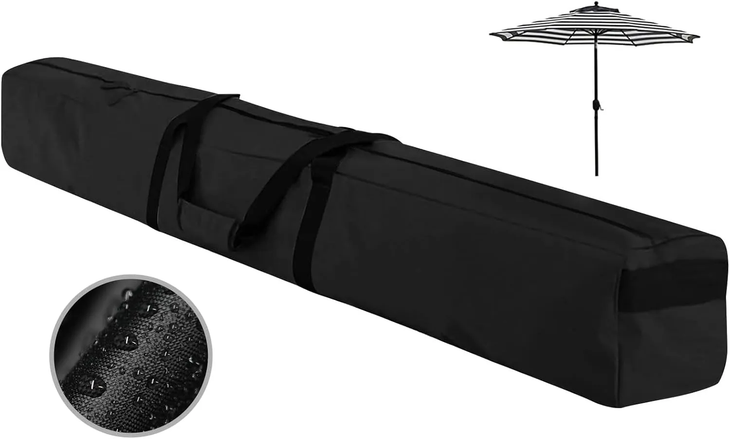 Patio Umbrella Storage Bag 67 Inch Waterproof Outdoor Beach Umbrella Storage and Carrying Bag Black Hammock and Steel Stand Storage Bag 420D