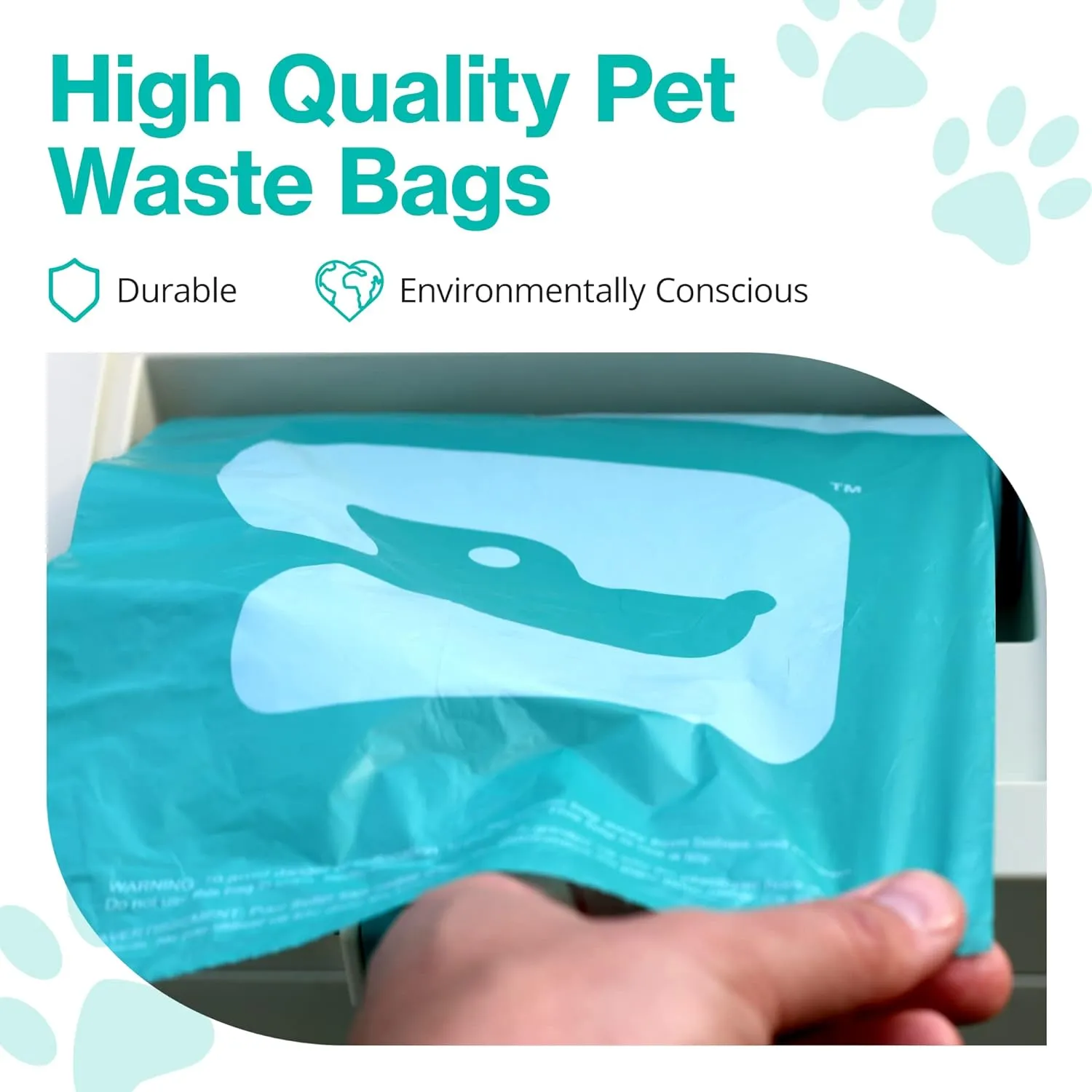 PawPail Pet Waste Bags, Poop Bags for Dogs, Leakproof & Odor Reducing, Lightly Scented, Extra Large, For PawPail Pet Waste Station | 1 Roll of 150 XL Size Bags