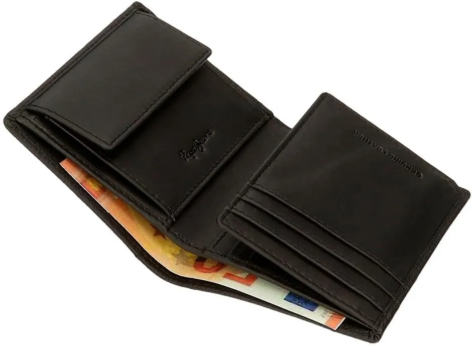 Pepe Jeans Checkbox Vertical Wallet with Coin Purse, One Size, Black/White, One Size, Vertical Wallet with Coin Purse