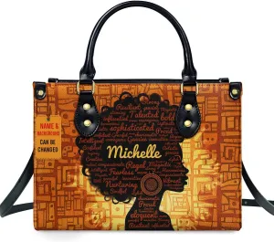 Personalized Leather Handbag For African American - Christmas Gifts For Women For Black Women