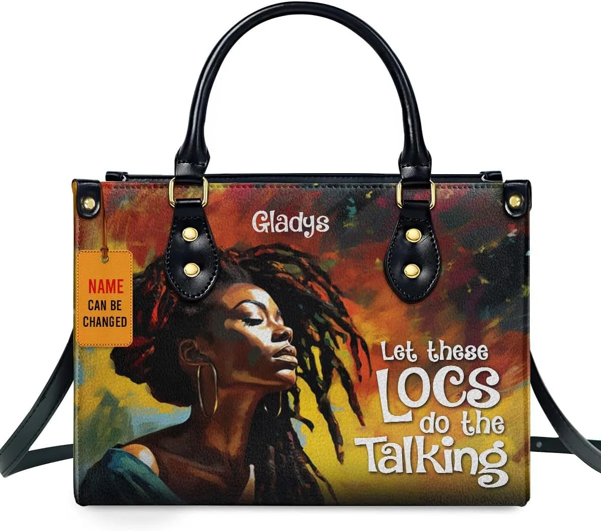 Personalized Leather Handbag For African American - Christmas Gifts For Women For Black Women
