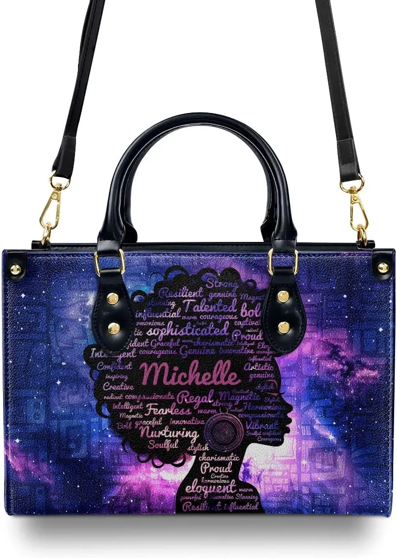 Personalized Leather Handbag For African American - Christmas Gifts For Women For Black Women