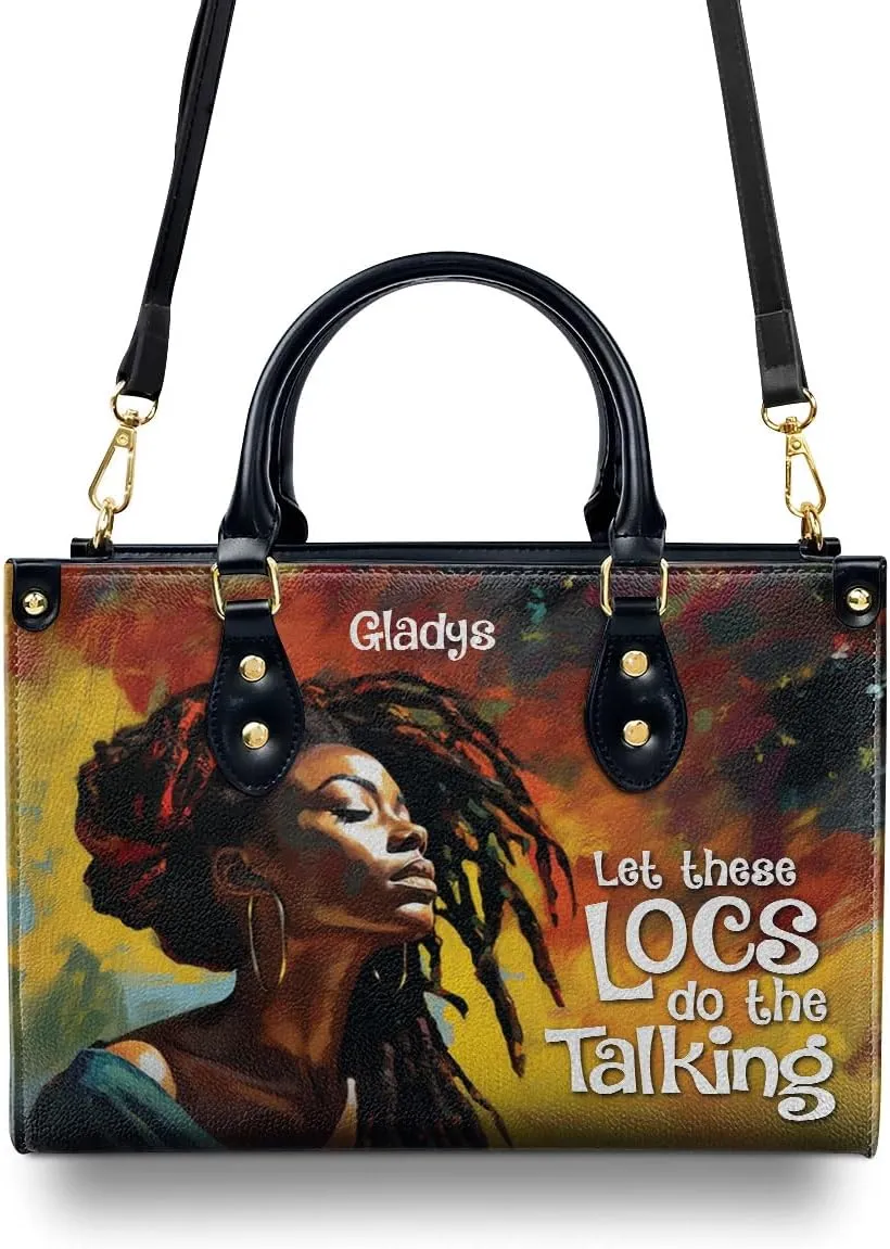 Personalized Leather Handbag For African American - Christmas Gifts For Women For Black Women