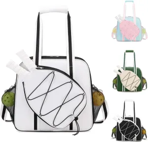 Pickleball Bag, Pickleball Bags for Women Men Teens with Waterproof Pocket & Fence Hook, Pickleball Tote Bag