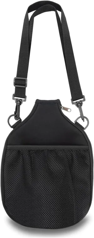 Pickleball Bags with Adjustable Shoulder Strap, Black