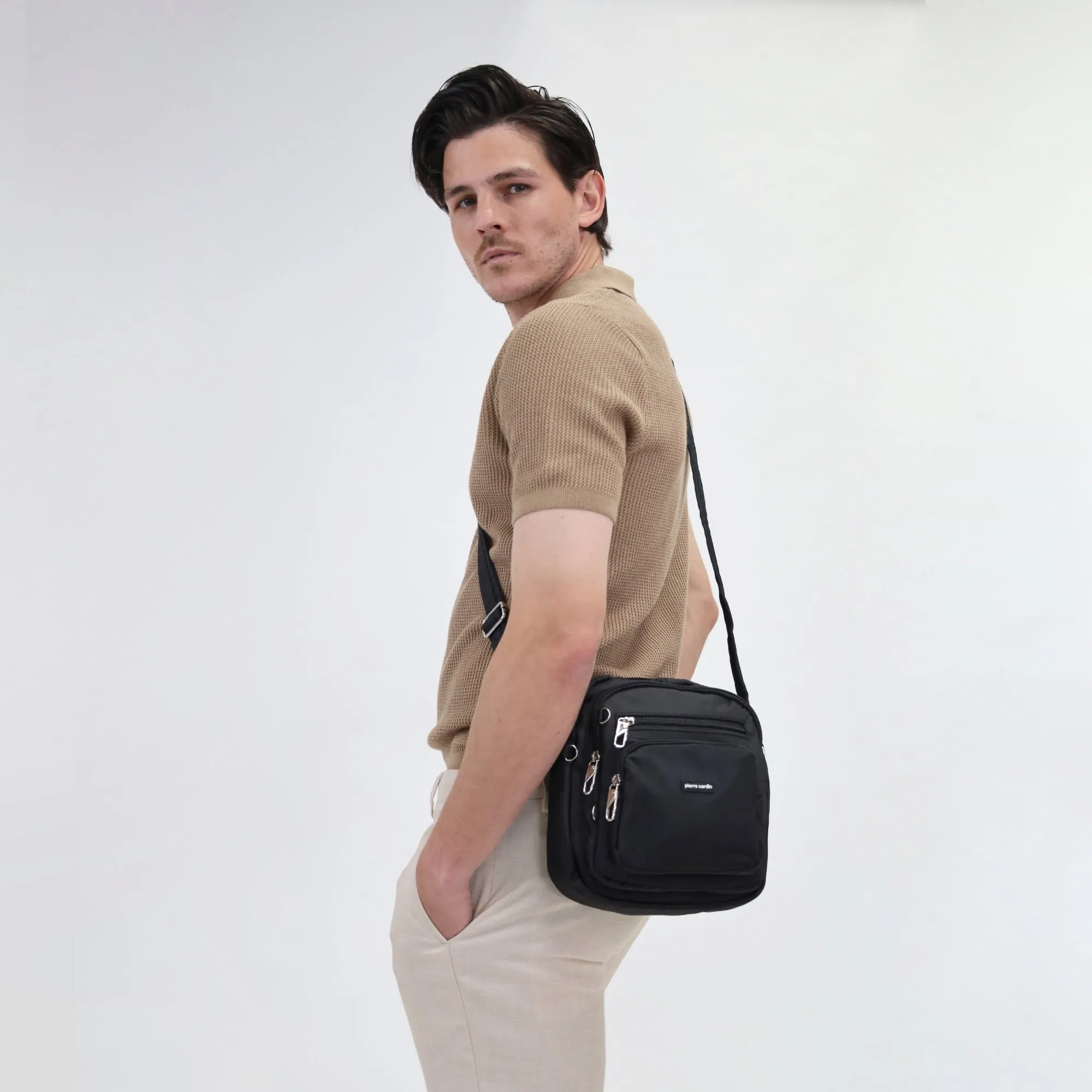 Pierre Cardin Anti-Theft Crossbody bag 2890 Black