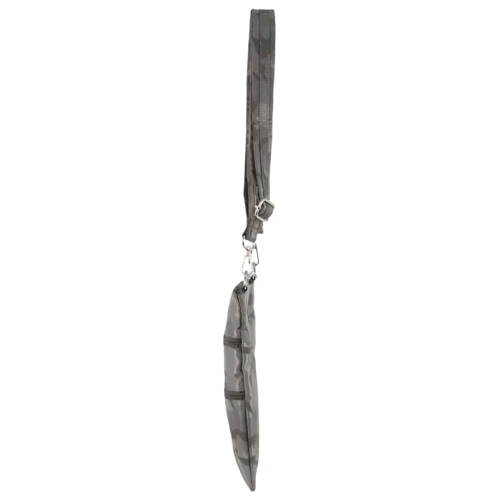 Pierre Cardin Nylon Anti-Theft Cross Body Bag in Grey-Camo