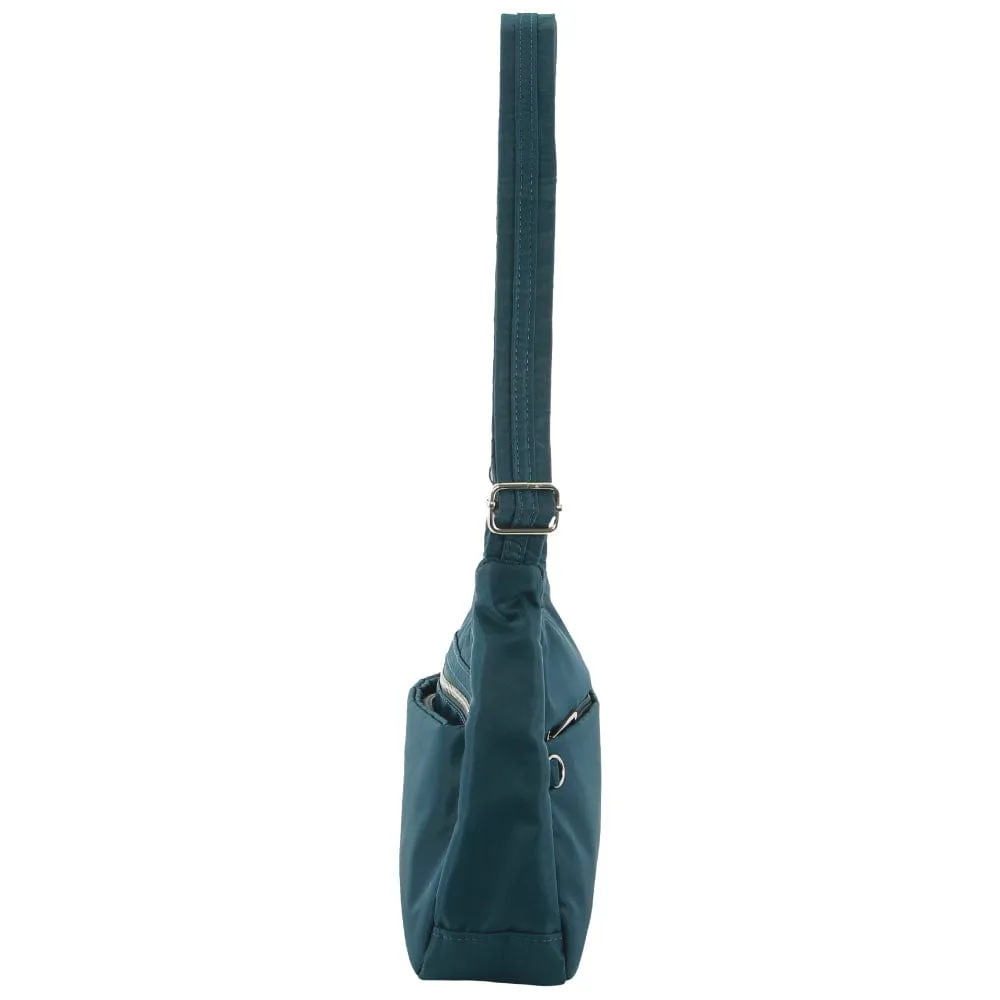 Pierre Cardin Nylon Anti-Theft Cross Body Bag in Teal