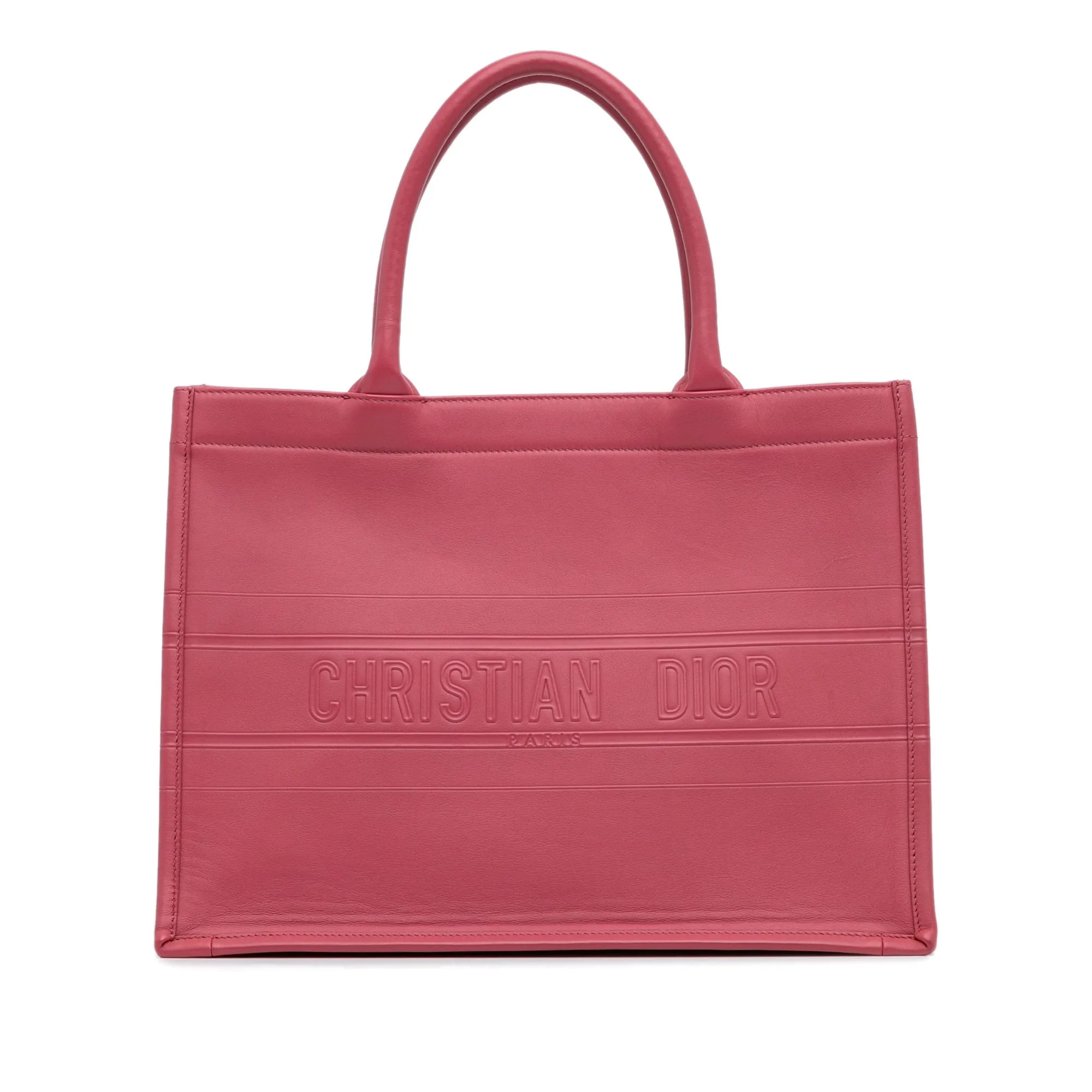 Pink Dior Medium Embossed Book Tote