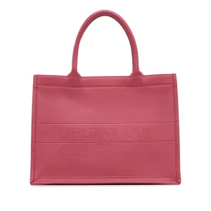 Pink Dior Medium Embossed Book Tote