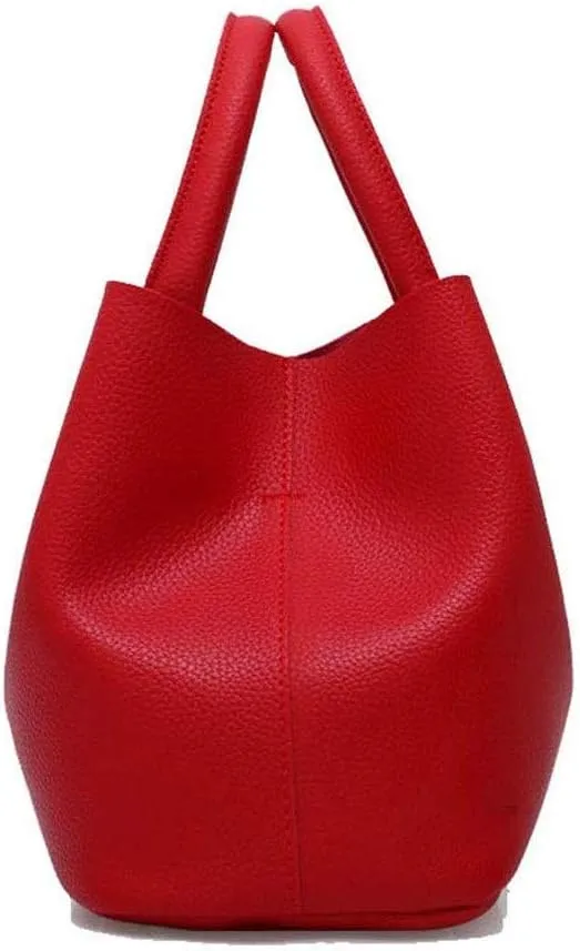 Pink Red leather handbag,Women Satchel Handbags Top Handle Purse Medium Tote Bag Vegan Leather Shoulder Bag