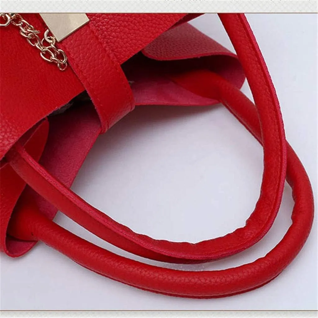 Pink Red leather handbag,Women Satchel Handbags Top Handle Purse Medium Tote Bag Vegan Leather Shoulder Bag