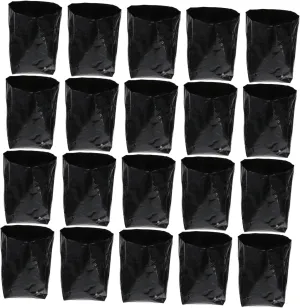 Plant Nutrition Bag 100pcs Black Plastic Nursery Seedling Grow Bags Sturdy Breathable Permeable No Need to Remove for Transplanting for Garden Use