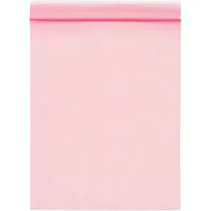 Poly Bag Guy 2' x 3', 2 Mil (1000/Case) Pink Anti-Static Zipper Reclosable Plastic Poly Bags