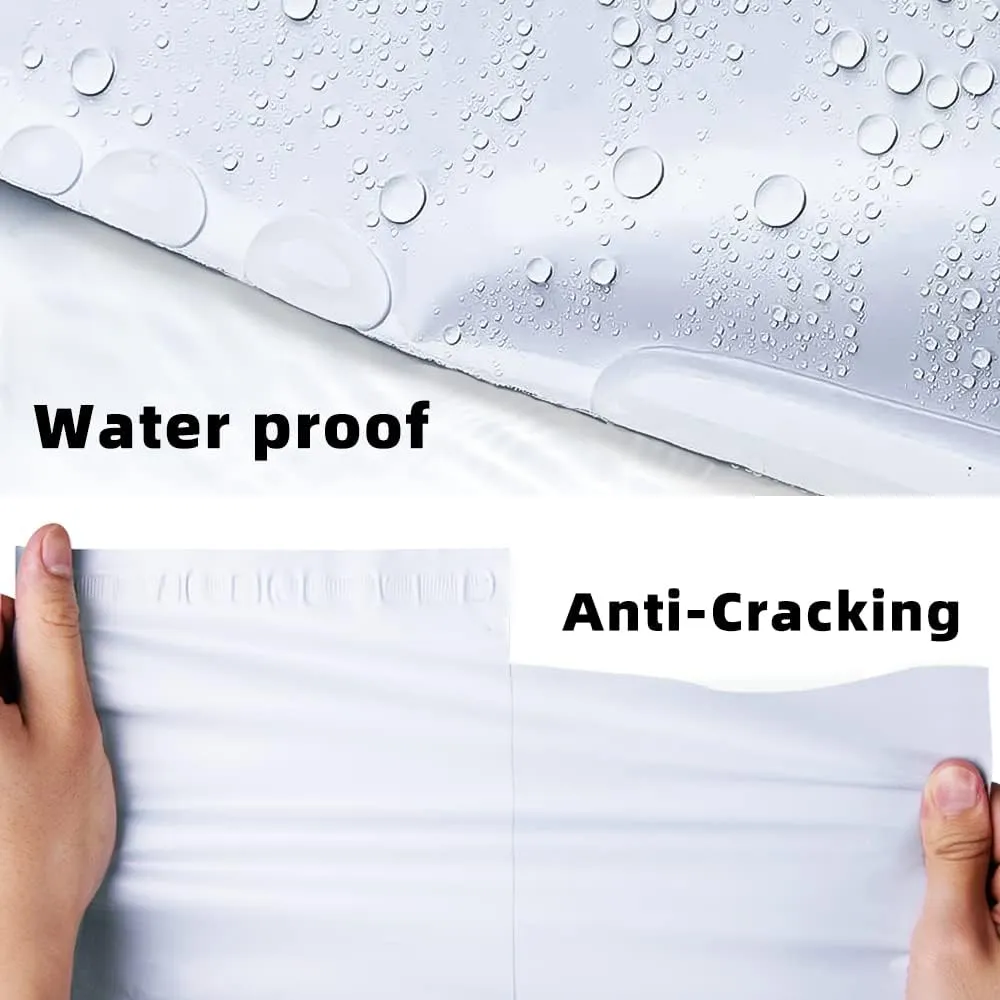 POLYSELLS Poly Mailers Shipping Envelopes, Strong Adhesive Sealing, Waterproof, and Tear-resistant Postal Mailing Bags for Clothing, Books, and Accessories (White, 14.5x19 Inch, 100 pcs)