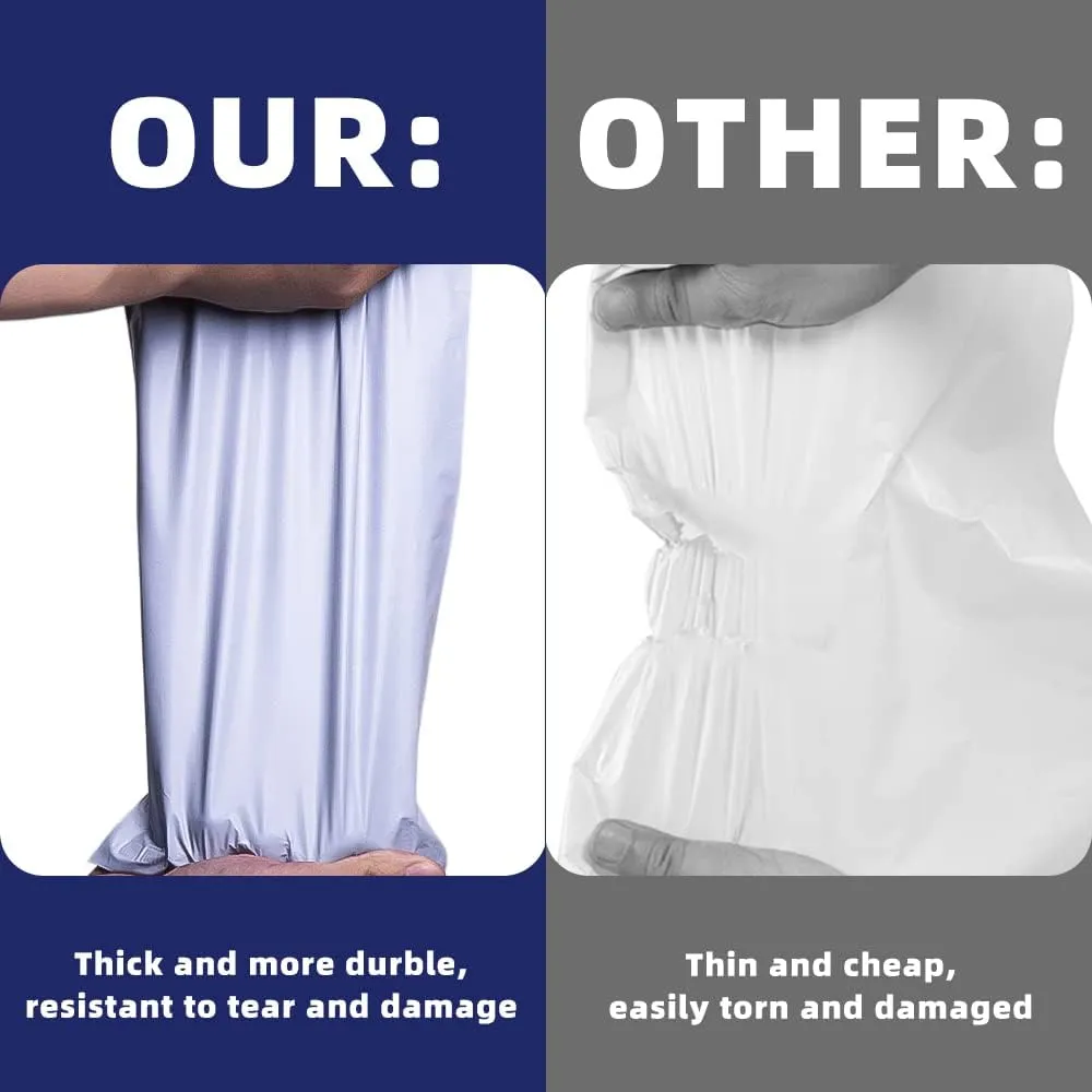 POLYSELLS Poly Mailers Shipping Envelopes, Strong Adhesive Sealing, Waterproof, and Tear-resistant Postal Mailing Bags for Clothing, Books, and Accessories (White, 14.5x19 Inch, 100 pcs)