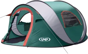 Pop-up Tent, 3 Person Camping Tent, Instant Portable Beach Tent, Easy Pop Up Shade Tents 2 Doors for Camping Hiking & Traveling with Carrying Bag