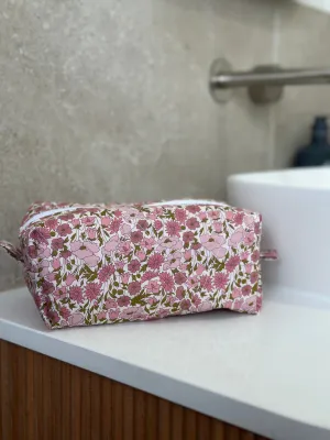 Poppy & Daisy Purple Liberty   Pink Gingham Bag