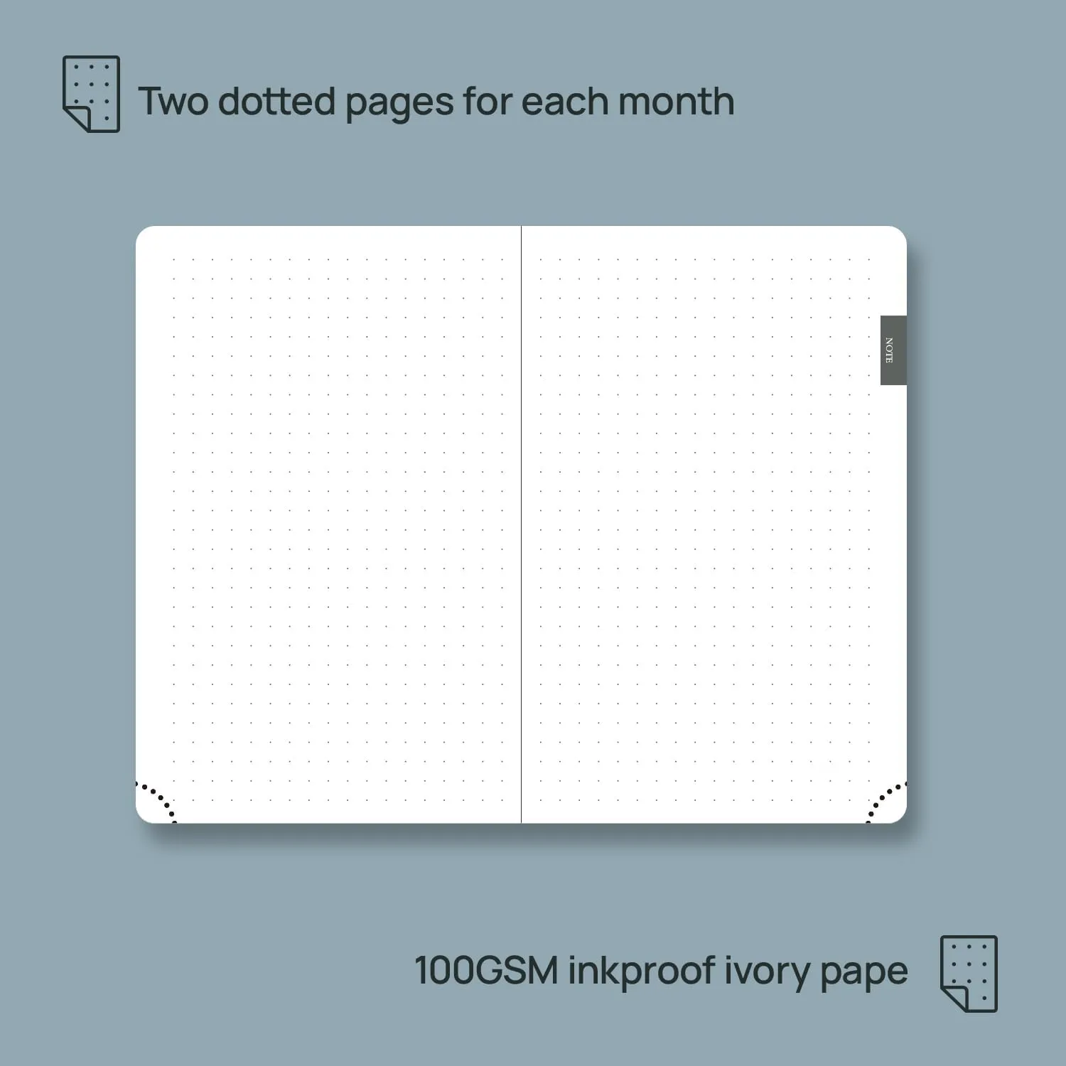 POPRUN Monthly Planner 2025-2026 (Pocket Size-4''x 6.25'' Hard Cover) - 2 Year Pocket Calendar Book for Purse (Jan.2025 - Dec. 2026), 100 GSM Thick Paper - Black