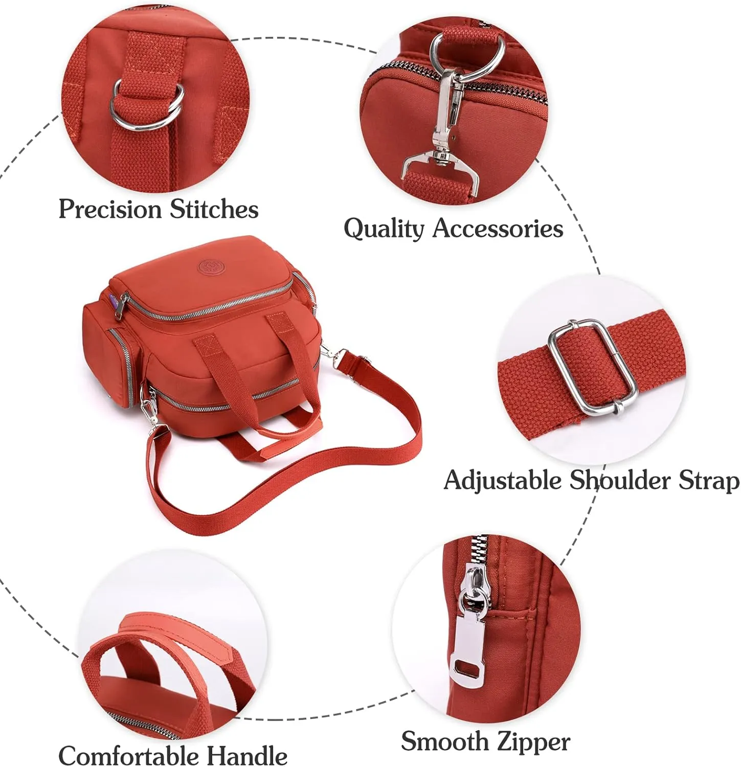 PORRASSO Women Backpack Fashion Shoulder Bag Multifunctional Daypack with USB Charging Port Handbag Nylon Crossbody Bag for Work Travel Dating Green