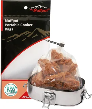 Portable Cooker Bags 7"X 10.5". Compatible with All Exhaust Food Warmer.Heat resistant, food- grade, BPA free. Also Suitable for Electric Lunch Food Heater (10 bags/pk)