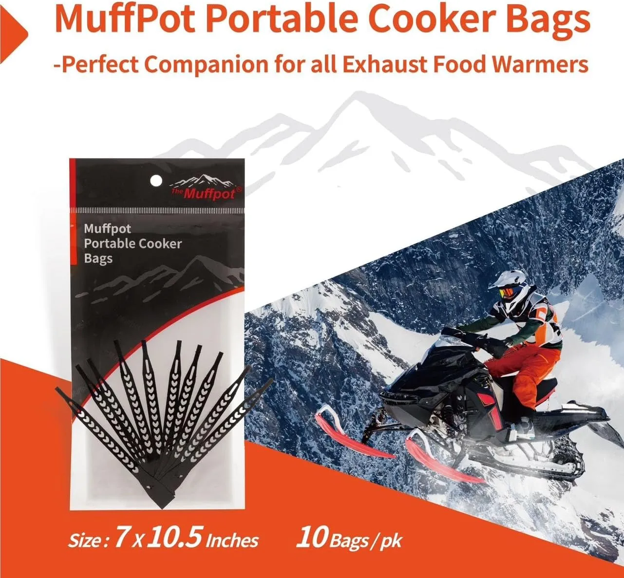 Portable Cooker Bags 7"X 10.5". Compatible with All Exhaust Food Warmer.Heat resistant, food- grade, BPA free. Also Suitable for Electric Lunch Food Heater (10 bags/pk)