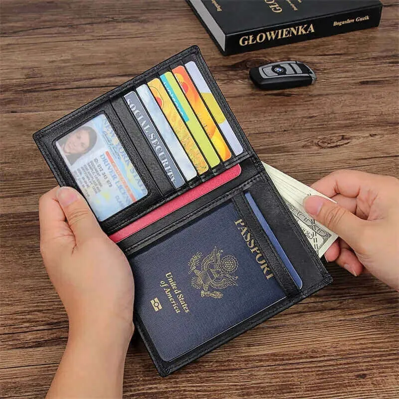 Premium Leather RFID Passport Wallet NZ | Secure Your Travel Essentials
