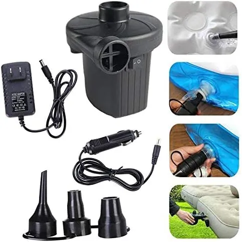 Pump Vehicle Household High-Power Electric Pump Vacuum Compressed Bags Air Pump Travel Organizer Storage - (Type: Black/Plug Type: UK)