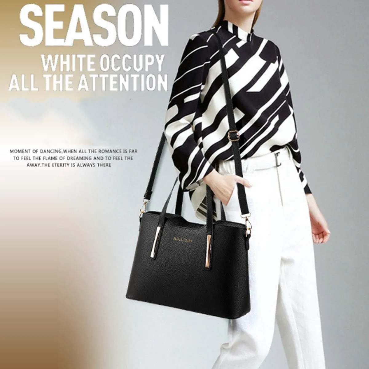 Purses and Handbags for Womens Satchel Shoulder Tote Bags Wallets Top-Handle Bags Crossbody Bags Black