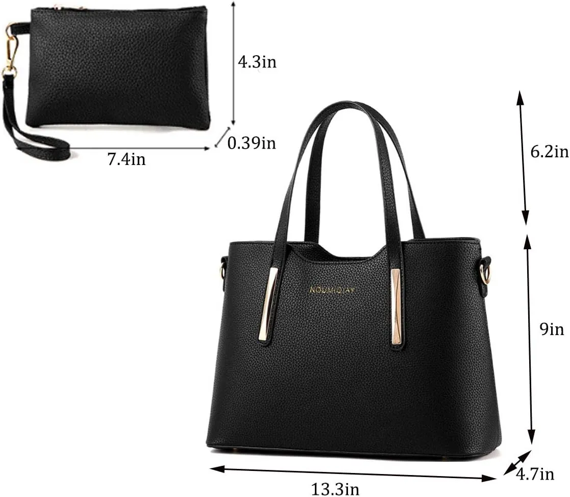 Purses and Handbags for Womens Satchel Shoulder Tote Bags Wallets Top-Handle Bags Crossbody Bags Black