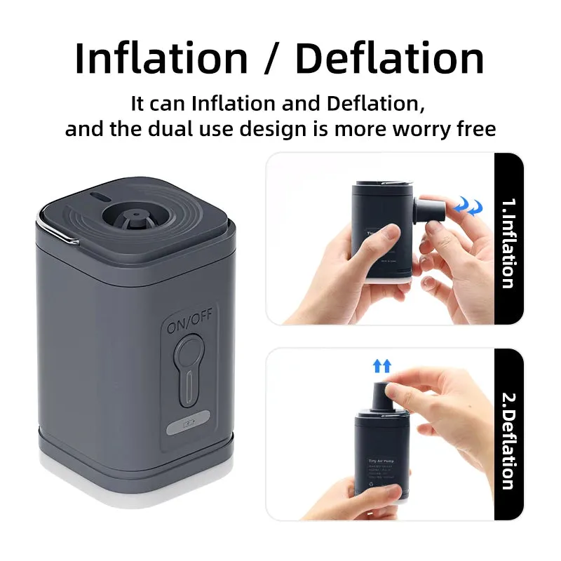 Rechargeable Air Pump with LED Light: Compact and Powerful
