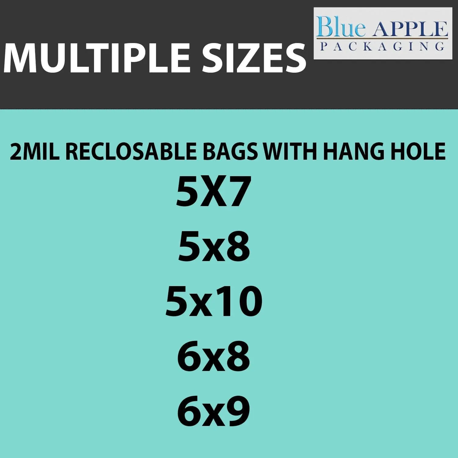 Reclosable Hang Hole Poly Bags - 6 x 9 & (100 Bags) 2 Mil Clear Plastic with Resealable Lock Seal Zipper | Durable Poly Baggies | Resealable Zip Top Lock For Jewelry, Storage, Packaging & Shipping