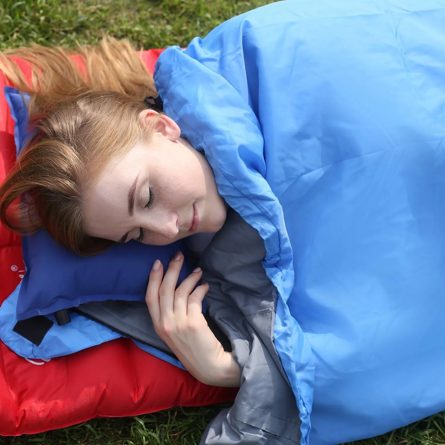 REDCAMP Ultra Lightweight Sleeping Bag for Backpacking, Comfort for Adults Warm Weather, with Compression Sack