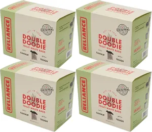 Reliance Products Double Doodie Disposable Plastic 2L Capacity Portable Camping Toilet Waste Bags for Outdoor Camping and Tailgating, Black (24 Bags)