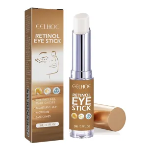 Retinol Eye Stick With Collagen,Retinol Eye Cream,Hyaluronic Acid For Dark Circle,Wrinkles in 3-4 Weeks,Under Eye Cream Anti Aging,For Puffiness and Bags Reduces Fine Lines 3ml (2 Pcs)