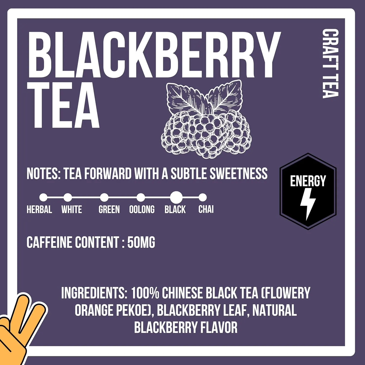 Revival Tea Company Blackberry Tea - Black Tea Blend with Blackberry Leaf - 24 Tea Bags