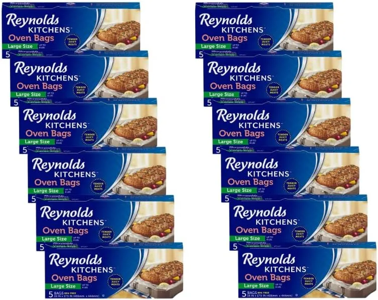 Reynolds Kitchens Large Oven Bags, 5 Count (Pack of 12)