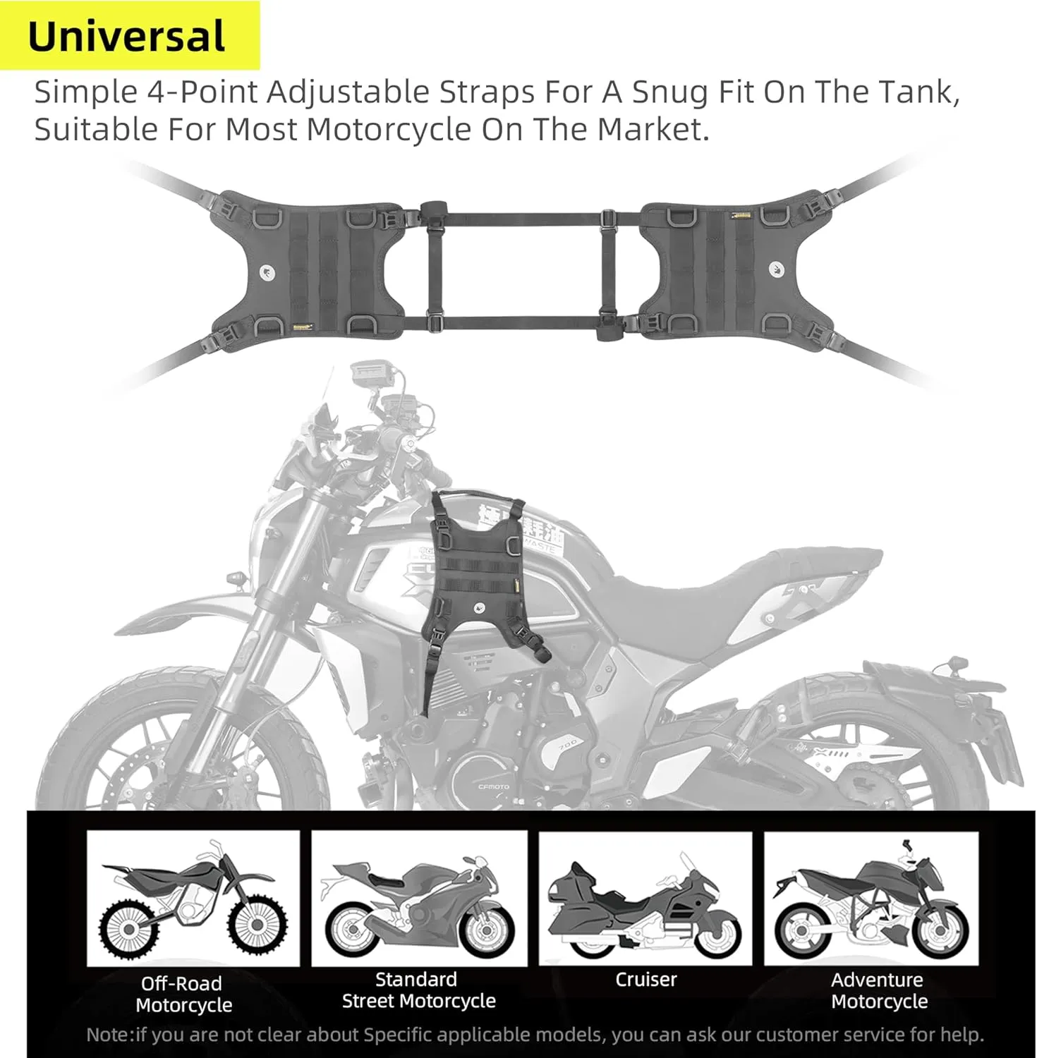 Rhinowalk Motorcycle Tail Bag Base, Universal Saddle Bag Mount
