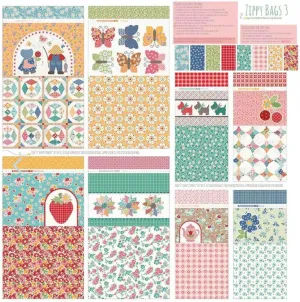Riley Blake’s Assortment of Premium Quilting Fabric Panels, Perfect for Quilting, Apparel, DIY Crafting, and Home Decor (Zippy Bags 3 Panel)