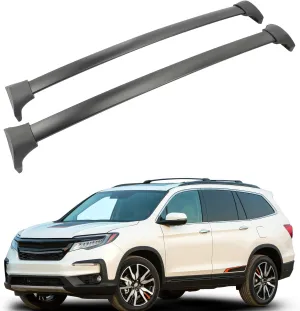 Roof Rack Cross Bars for 2016-2022 Honda Pilot with Flush Side Rails, Aluminum Roof Racks for Rooftop Cargo Carrier Bag Kayak Canoe Bike Snowboard Skiboard
