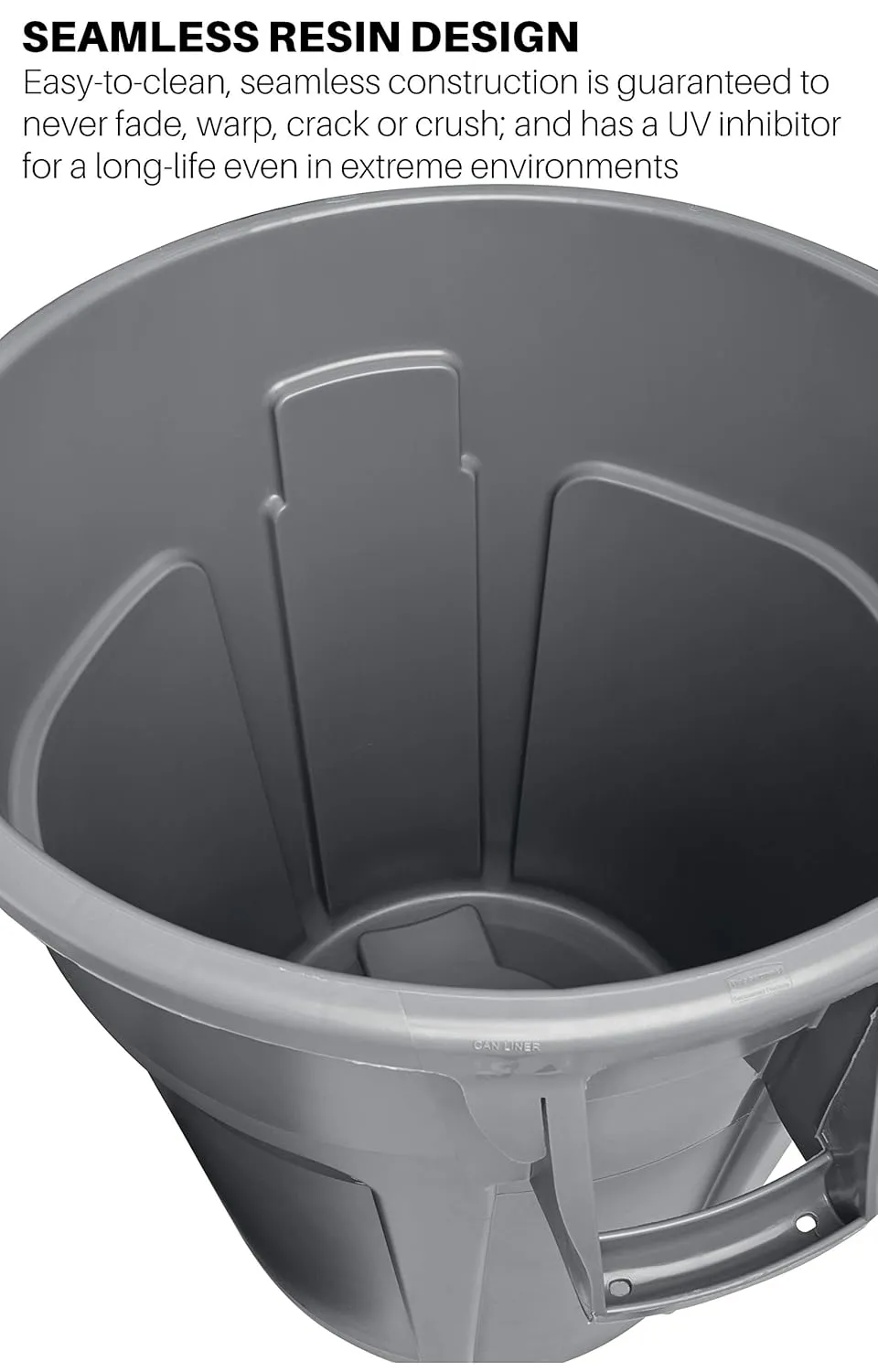 Rubbermaid Commercial Products BRUTE Heavy-Duty Round Trash/Garbage Can, 20-Gallon, Green, for Landscapers/Construction Sites/Restaurants/Back of House/Offices/Warehouses, Pack of 6